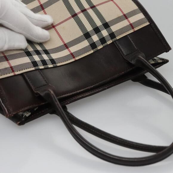 Burberry Nova Check Hand Bag Canvas Beige - Picture 7 of 16